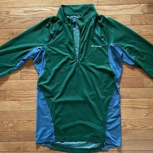 Columbia half zip with silver inner lining